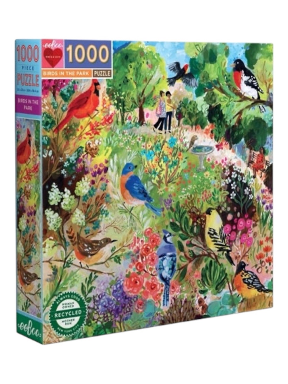 Eeboo Birds in the Park 1000-Piece Jigsaw Puzzle